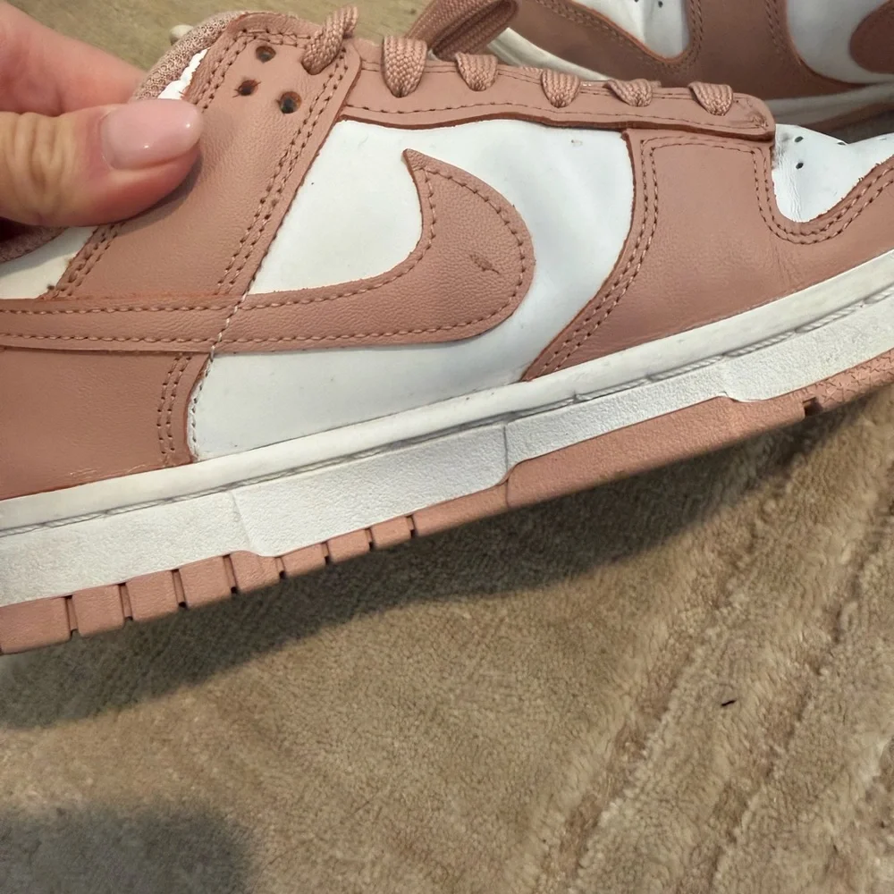 Nike Blush and White Low-Top Sneakers - Picture 7 of 10